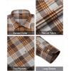 imageJVER Mens Flannel Plaid Shirts Long Sleeve Regular Fit Casual Button Down Checkered Buffalo Plaid Shirt for Fall WinterBeige Brown