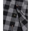 imageJVER Mens Flannel Plaid Shirts Long Sleeve Regular Fit Casual Button Down Checkered Buffalo Plaid Shirt for Fall WinterBlack Grey