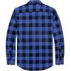 imageJVER Mens Flannel Plaid Shirts Long Sleeve Regular Fit Casual Button Down Checkered Buffalo Plaid Shirt for Fall WinterBlue