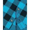 imageJVER Mens Flannel Plaid Shirts Long Sleeve Regular Fit Casual Button Down Checkered Buffalo Plaid Shirt for Fall WinterCyan Blue Black