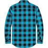 imageJVER Mens Flannel Plaid Shirts Long Sleeve Regular Fit Casual Button Down Checkered Buffalo Plaid Shirt for Fall WinterCyan Blue Black
