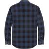 imageJVER Mens Flannel Plaid Shirts Long Sleeve Regular Fit Casual Button Down Checkered Buffalo Plaid Shirt for Fall WinterDark Blue Black