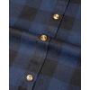 imageJVER Mens Flannel Plaid Shirts Long Sleeve Regular Fit Casual Button Down Checkered Buffalo Plaid Shirt for Fall WinterDark Blue Black