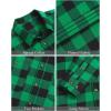imageJVER Mens Flannel Plaid Shirts Long Sleeve Regular Fit Casual Button Down Checkered Buffalo Plaid Shirt for Fall WinterGreen