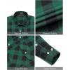 imageJVER Mens Flannel Plaid Shirts Long Sleeve Regular Fit Casual Button Down Checkered Buffalo Plaid Shirt for Fall WinterGreen Black