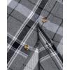 imageJVER Mens Flannel Plaid Shirts Long Sleeve Regular Fit Casual Button Down Checkered Buffalo Plaid Shirt for Fall WinterGrey Black