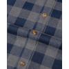 imageJVER Mens Flannel Plaid Shirts Long Sleeve Regular Fit Casual Button Down Checkered Buffalo Plaid Shirt for Fall WinterGrey Navy