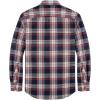 imageJVER Mens Flannel Plaid Shirts Long Sleeve Regular Fit Casual Button Down Checkered Buffalo Plaid Shirt for Fall WinterNavy Blue Red