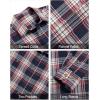 imageJVER Mens Flannel Plaid Shirts Long Sleeve Regular Fit Casual Button Down Checkered Buffalo Plaid Shirt for Fall WinterNavy Blue Red