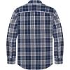 imageJVER Mens Flannel Plaid Shirts Long Sleeve Regular Fit Casual Button Down Checkered Buffalo Plaid Shirt for Fall WinterNavy Brown