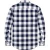 imageJVER Mens Flannel Plaid Shirts Long Sleeve Regular Fit Casual Button Down Checkered Buffalo Plaid Shirt for Fall WinterNavy White