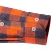 imageJVER Mens Flannel Plaid Shirts Long Sleeve Regular Fit Casual Button Down Checkered Buffalo Plaid Shirt for Fall WinterOrange