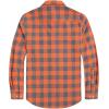 imageJVER Mens Flannel Plaid Shirts Long Sleeve Regular Fit Casual Button Down Checkered Buffalo Plaid Shirt for Fall WinterOrange