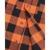 imageJVER Mens Flannel Plaid Shirts Long Sleeve Regular Fit Casual Button Down Checkered Buffalo Plaid Shirt for Fall WinterOrange Black