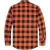 imageJVER Mens Flannel Plaid Shirts Long Sleeve Regular Fit Casual Button Down Checkered Buffalo Plaid Shirt for Fall WinterOrange Black