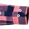 imageJVER Mens Flannel Plaid Shirts Long Sleeve Regular Fit Casual Button Down Checkered Buffalo Plaid Shirt for Fall WinterPink