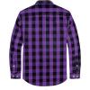 imageJVER Mens Flannel Plaid Shirts Long Sleeve Regular Fit Casual Button Down Checkered Buffalo Plaid Shirt for Fall WinterPurple Black