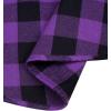 imageJVER Mens Flannel Plaid Shirts Long Sleeve Regular Fit Casual Button Down Checkered Buffalo Plaid Shirt for Fall WinterPurple Black