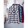imageJVER Mens Flannel Plaid Shirts Long Sleeve Regular Fit Casual Button Down Checkered Buffalo Plaid Shirt for Fall WinterWhite Black