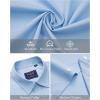 imageJVER Mens Short Sleeve Button Down Shirt Stretch Business Casual Dress Shirts Solid Summer Wedding Prom TopsBlue
