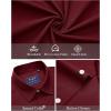 imageJVER Mens Short Sleeve Button Down Shirt Stretch Business Casual Dress Shirts Solid Summer Wedding Prom TopsBurgundy