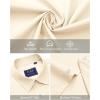 imageJVER Mens Short Sleeve Button Down Shirt Stretch Business Casual Dress Shirts Solid Summer Wedding Prom TopsCream Ivory