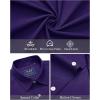imageJVER Mens Short Sleeve Button Down Shirt Stretch Business Casual Dress Shirts Solid Summer Wedding Prom TopsDark Purple