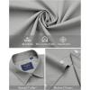 imageJVER Mens Short Sleeve Button Down Shirt Stretch Business Casual Dress Shirts Solid Summer Wedding Prom TopsLight Grey