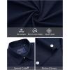 imageJVER Mens Short Sleeve Button Down Shirt Stretch Business Casual Dress Shirts Solid Summer Wedding Prom TopsNavy Blue