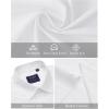 imageJVER Mens Short Sleeve Button Down Shirt Stretch Business Casual Dress Shirts Solid Summer Wedding Prom TopsWhite