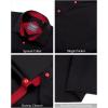 imageJVER Mens Short Sleeve Dress Shirts with Pocket Casual Button Down Shirt WrinkleFree Stretch Business ShirtsBlack Red