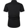 imageJVER Mens Short Sleeve Dress Shirts with Pocket Casual Button Down Shirt WrinkleFree Stretch Business ShirtsBlack Red