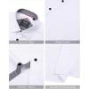 imageJVER Mens Short Sleeve Dress Shirts with Pocket Casual Button Down Shirt WrinkleFree Stretch Business ShirtsWhite Black