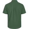 imageMens Linen Shirts Short Sleeve Button Down Shirt Casual Cuban Guayabera Lightweight Summer Beach Solid TopsArmy Green