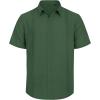 imageMens Linen Shirts Short Sleeve Button Down Shirt Casual Cuban Guayabera Lightweight Summer Beach Solid TopsArmy Green