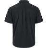 imageMens Linen Shirts Short Sleeve Button Down Shirt Casual Cuban Guayabera Lightweight Summer Beach Solid TopsBlack