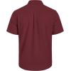 imageMens Linen Shirts Short Sleeve Button Down Shirt Casual Cuban Guayabera Lightweight Summer Beach Solid TopsBurgundy