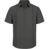 imageMens Linen Shirts Short Sleeve Button Down Shirt Casual Cuban Guayabera Lightweight Summer Beach Solid TopsCharcoal