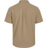 imageMens Linen Shirts Short Sleeve Button Down Shirt Casual Cuban Guayabera Lightweight Summer Beach Solid TopsDark Khaki