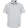 imageMens Linen Shirts Short Sleeve Button Down Shirt Casual Cuban Guayabera Lightweight Summer Beach Solid TopsGrey