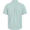 imageMens Linen Shirts Short Sleeve Button Down Shirt Casual Cuban Guayabera Lightweight Summer Beach Solid TopsGrey Green