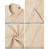 imageMens Linen Shirts Short Sleeve Button Down Shirt Casual Cuban Guayabera Lightweight Summer Beach Solid TopsLight Khaki