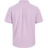 imageMens Linen Shirts Short Sleeve Button Down Shirt Casual Cuban Guayabera Lightweight Summer Beach Solid TopsLight Purple