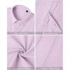 imageMens Linen Shirts Short Sleeve Button Down Shirt Casual Cuban Guayabera Lightweight Summer Beach Solid TopsLight Purple