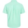 imageMens Linen Shirts Short Sleeve Button Down Shirt Casual Cuban Guayabera Lightweight Summer Beach Solid TopsMint Green