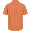 imageMens Linen Shirts Short Sleeve Button Down Shirt Casual Cuban Guayabera Lightweight Summer Beach Solid TopsOrange