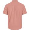imageMens Linen Shirts Short Sleeve Button Down Shirt Casual Cuban Guayabera Lightweight Summer Beach Solid TopsPeach