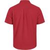 imageMens Linen Shirts Short Sleeve Button Down Shirt Casual Cuban Guayabera Lightweight Summer Beach Solid TopsRed