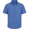 imageMens Linen Shirts Short Sleeve Button Down Shirt Casual Cuban Guayabera Lightweight Summer Beach Solid TopsRoyal Blue