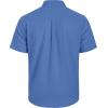 imageMens Linen Shirts Short Sleeve Button Down Shirt Casual Cuban Guayabera Lightweight Summer Beach Solid TopsRoyal Blue